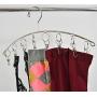 Home-X Drip-Dry Stainless Steel Clothes Drying Hanger, Laundry Clothesline, 8 Built-in Clothespins, Heavy-Duty Clothes Hangers, Dry Socks Towels Bras Baby Clothes, Gloves-16”x4”