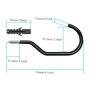 Bike Hooks, Esfun 12 Pack Heavy Duty Bike Hanger Wall Ceiling Bike Storage Hooks with 12 Pack Bolts for Garage - Fits All Type Bicycle, Easy On/Off - Black