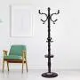 Q_Entryway Furniture Retro Clothes Rack Nordic Coat Stand Simple Hat Coat Rack Living Room Bedroom Floor Hanger Hall Office Clothes Tree Hall Trees
