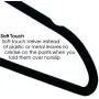 Elama Home Black 50 Piece Set of Velvet Slim Profile Heavy Duty Felt Hangers with Stainless Steel Swivel Hooks