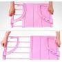 DedSecQAQ Portable Balcony Folding Hanging Clothes Hanger,Multifunction Adjustable Clothes Rack Indoor Outdoor Laundry Dryer White