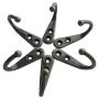 24 Pieces Coat Hooks Wall Mounted Robe Hook Single Coat Hanger No Scratch and 50 Pieces Screws （Bronze）