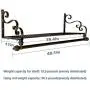 Nicheo Storage Wrought Iron Coat Rack Shelf Wall Mounted, Hanging Closet with Clothing Rods, Garment Hanger for Daily Clothes, Hat, Bag and More. Ideal Organizer for House (39.4", Bronze) Nicheo Storage Wrought Iron Coat Rack Shelf Wall Mounted, Hanging Closet with Clothing Rods, Garment Hanger for Daily Clothes, Hat, Bag and More. Ideal Organizer for House (39.4", Bronze)
