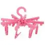 Huhushop LED Cloth Hangers Clip Lamp Photo Cards Light Multifunction Plastic Hangers with Light(Pink) Huhushop LED Cloth Hangers Clip Lamp Photo Cards Light Multifunction Plastic Hangers with Light(Pink)