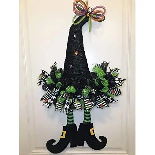 Halloween Door Hanger, Witch Door Hanger, Halloween Wreath, Front Door Decor,