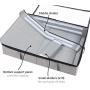 storageLAB Under Bed Shoe Storage Organizer, Adjustable Dividers - Set of 2, Fits 24 Pairs Total - Underbed Storage Solution (Grey)