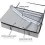 storageLAB Under Bed Shoe Storage Organizer, Adjustable Dividers - Set of 2, Fits 24 Pairs Total - Underbed Storage Solution (Grey)