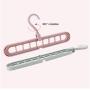 10pcs Random Color Creative 3D Space Saving Hanger Magic Clothes Hanger 9Hole Towel Hook Closet Organizer Storage Rack