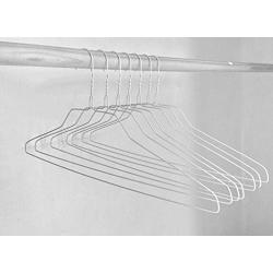 ATZ Industries Wire Hangers in Bulk - 100 White Metal Hangers - 18 Inch 14.5 Gauge Standard Coated Steel Hangers (100)