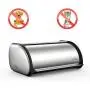 Bread Boxes for Kitchen Counter, Stainless Steel Roll Top Bread Bin, Sliver Bread Storage Holder with Lid, Large Capacity Bread Keeper, 17 x 11 x 7 Inches Bread Boxes for Kitchen Counter, Stainless Steel Roll Top Bread Bin, Sliver Bread Storage Holder with Lid, Large Capacity Bread Keeper, 17 x 11 x 7 Inches