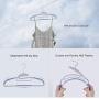 NUOKING Lightweight Plastic Hanger Set Multifunctional Ultra Thin Non-Slip Clothes Hangers，Home Hangers，Perfect for Pants, Dress, Jacket, Underwear and Shirt 30 Pack (Blue)