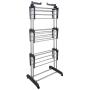 Yeshom Foldable 3 Tier Clothes Drying Rack Rolling Collapsible Laundry Dryer Hanger Stand Rail Indoor Outdoor Dark Grey
