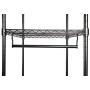 Finnhomy Heavy Duty Wire Shelving Garment Rack for Closet Organizer Portable Clothes Wardrobe Storage with Adjustable Shelves and Hangers,Thicken Steel Tube，Black