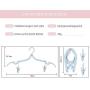SuperSWK Pack of 4 Plastic Portable Foldable Travel Non Slip Grooves Clothes Hangers Hook Rack with 8 Hanger Clips for Scarves Suits Trousers Pants Shirts (Pink, Blue, Beige, Green)