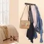 WEBI Wall Mounted Coat Rack,4 Coat Hooks for Hanging,Coat Hanger Wall Mount,Hook Rack for Jacket,Backpack,Clothes,Black,2 Packs