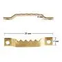eBoot 100 Pack Sawtooth Picture Frame Hanging Hangers Double Hole with Screws, 1 1/2 Inch (Gold)