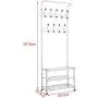 Caraya Metal Clothes Shoes Steel Stands Hanger Hooks Tidy Shelf Caraya Metal Clothes Shoes Steel Stands Hanger Hooks Tidy Shelf