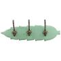 Indianshelf Handmade 1 Artistic Vintage Green Wooden Small Coat Hooks Holders/Key Hooks for Wall