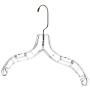 Mainetti 5400 Clear Plastic Hangers with 360 Swivel Metal Hook and Notches for Straps, Great for Shirts/Tops/Dresses, 17 Inch (Pack of 10) Mainetti 5400 Clear Plastic Hangers with 360 Swivel Metal Hook and Notches for Straps, Great for Shirts/Tops/Dresses, 17 Inch (Pack of 10)
