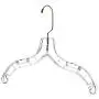 Mainetti 5400 Clear Plastic Hangers with 360 Swivel Metal Hook and Notches for Straps, Great for Shirts/Tops/Dresses, 17 Inch (Pack of 10)