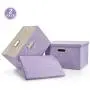 File Storage Box, Collapsible Decorative Linen Filing & Storage, Portable Office Doucment Organizer | Letter/Legal, 2 Pack