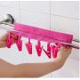 Portable Bathrooms Cloth Hanger Rack Clothespin Clothes Drying Rack 10pcs Random Colo