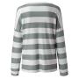 Toimothcn Womens Stripe Pullover Tops Loose Casual Long Sleeve T-Shirt Blouses