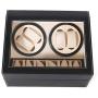 SHZICMY Automatic Watch Winder Display Box, 4+6 Automatic Rotation Leather Wood Watch Winder Storage Display Boxes Watch Case (USA Stock) (Black)