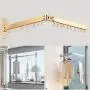 HJYPYJ Magic Airer,360?? Rotate Multifunction Folding Hangers,Space-Saving Organizer Hangers,Adjustable Wall Mount Drying Rack, Thickened Base/Silver / 1605mm