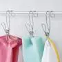 MEIYIN 20 Pcs Stainless Steel Laundry Hanging Clip Hook Clothes Peg Boot Hanger Towel Holder Paper Files Snack Binder Clip