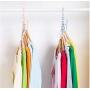 10pcs Random Color Coat Hangers for Clothes Creative Rotating Handle 5-Hole Windproof Hanger Baby Kids Wardrobe Decoration