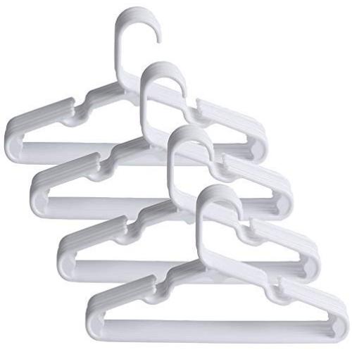 Thsinde 40-Pack Plastic Childrens Hangers,Clothes Hangers Value Pack for Closet - White