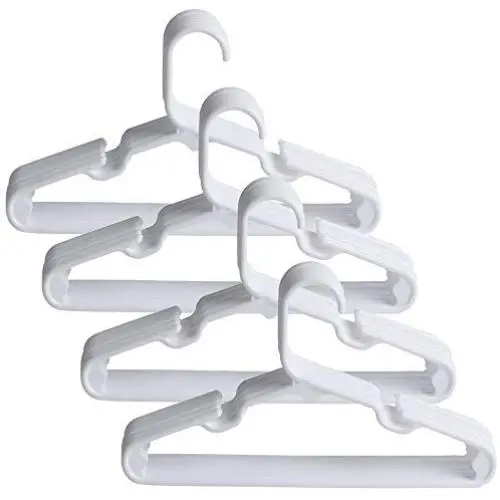 Thsinde 40-Pack Plastic Childrens Hangers,Clothes Hangers Value Pack for Closet - White