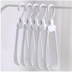 10pcs Creativity Magic Clothes Hanger Stand Broad Shoulders Plastic Fold Organizer