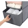MAX Houser 4-Shelf Hanging Closet Organizer,Space Saver,Cloth Hanging Shelves with 2 Side Pockets,Foldable