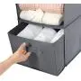 MAX Houser 4-Shelf Hanging Closet Organizer,Space Saver,Cloth Hanging Shelves with 2 Side Pockets,Foldable