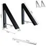 Xinrangxin Aluminum Alloy Home Telescopic Hanger, Wall-Mounted Clothes Drying Rack, Portable Folding Hanger Wardrobe, Compact Ultra-Thin Aluminum Space Storage Cabinet, Easy to Install,Black