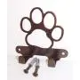 Dog Leash Hook Hanger. Dog Paw. Copper Vein Color. Made in USA. Solid Steel. Screws Included.