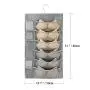Dual-Sided Hanging Closet Organizer for Underwear, Stocking, Bra and Sock, Multifunctional 36 Mesh Pockets & 360 Degree Rotating Metal Hanger (Grey)