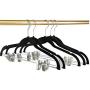 8pcs Velvet Clothes Hangers Non-Slip Clothes Hangers, with Clips for Dress Jackets Coats Clothes Pants