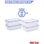 Kitchen Hardware Collection [4 Pack] Plastic Food Storage Containers with Lids Airtight Leak Proof Meal Prep Boxs Freezer Microwave Dishwasher Safe Large Food Containers 184 fl.oz Total