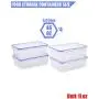 Kitchen Hardware Collection [4 Pack] Plastic Food Storage Containers with Lids Airtight Leak Proof Meal Prep Boxs Freezer Microwave Dishwasher Safe Large Food Containers 184 fl.oz Total