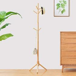 LBMy Hangers Solid Wood Floor Coat Rack Pine Simple Hanger Creative Wooden Clothes Rack, Size: 40 178CM Coat Hangers (Color : B)