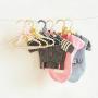 SAASNY Standard Hangers,Children Kids Pearl Beaded Bowknot Clothes Hangers with Trouser Bar Hangers,（Pack of 25） Pink Ideal for Home and Shops