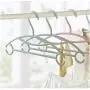 10pcs Colorful Hanger Trousers Clothes Outdoor Non-Slip Children Kids Baby Arc Hook Rack Drying Clothes Portable Plastic Tool Random Color