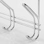 iDesign Classico Metal Over the Door Organizer, 6-Hook Rack for Coats, Hats, Robes, Towels, Bedroom, Closet, and Bathroom, 18.75" x 5" x 10.75", Chrome