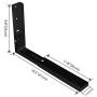 Microwave Bracket Wall Mount, Foldable Kitchen Stretch Oven Stand Shelf Rack Load 100 lb, Black