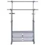 Cypressshop Adjustable Clothes Rack Garment Shelving Unit Hanging Rack Telescopic Rolling Cloth Hanger Storage Shelfs with 4 Drawers Home Furniture