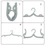 Bluecell 8pcs Travel Hangers - Portable Thicken Folding Clothes Hangers Foldable Non-Slip Clothes Drying Racks for Home Travel Vacation Business Trip (Nordic Style)