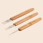 BuZhuYW 3 Pcs Dreadlock Crochet Hook, 0.5mm Dreadlock Crochet Hook for Hair, Crochet Needles for Hair Dreadlock with Bamboo Handle, Premium Metal Dreadlock Crochet Needle(1 Hook, 2 Hooks, 3 Hooks)